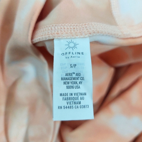 Offline Peach & White Tie Dye Full-Length Leggings - Picture 5 of 9